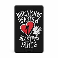 Breaking Hearts and Blasting Farts Card USB Flash Drive 32G/64G Business 2.0 Memory Stick Credit High Speed USB Drives Accessories