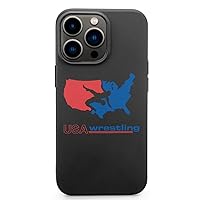 USA Wrestling Carbon Fiber Case for iPhone 13 Mini/iPhone 13/iPhone 13 Pro/iPhone 13 Pro Max Shockproof Protective Cover