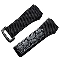 RAYESS 25mm Men Nylon Fabric With Leather Watchband For Richard Watch Mille Strap Band Bracelet Buckle For Spring Bar Version