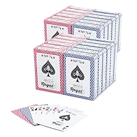 Regal Games - Bulk Playing Cards Set for Adults & Professionals - 12 Red & 12 Blue Standard, Large Print Deck of Cards - Blackjack, Euchre, Canasta, Poker Cards - Fun & Travel Playing Cards (24 Pack)
