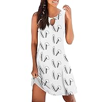 Bunny Eggs Tops for Women 2024 Plus Size Dress for Women Silver Top Tankini with Skirt Womens Maxi Dresses for Summer Blue and White Floral Dress for Women Blue White Dress White XXL