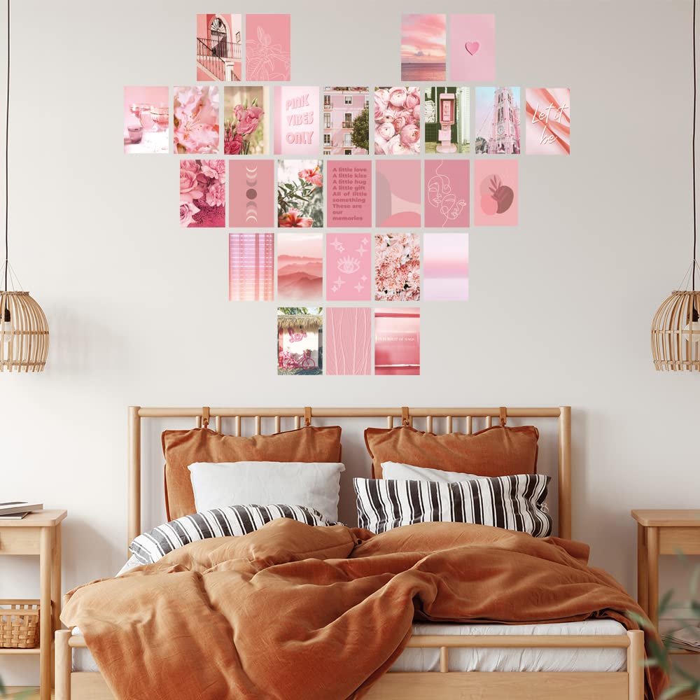 Mua 50 Pieces Pink Wall College Kit Cute Room Decor Aesthetic ...