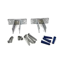 Harris Hardware Urinal Screen Pack Two Ear Chrome Cast ZAMAC for 1 in. Panels w/ T27 Fasteners and Through Bolts