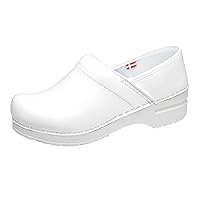 Sanita PU-Coated Leather Clogs for Women - Arch Support, Durable, Closed-Back, APMA-Approved Slip-On Shoes