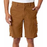UNIONBAY Mens Midweight Flex Waist Cargo Shorts (Chestnut, 34)