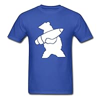 Personalize Men's Wojtek Soldier Bear T-Shirts Medium Royal Blue