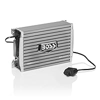 BOSS Audio Systems AR1500M Car Amplifier - 1500 Watts Max Power, 2 4 Ohm Stable, Class AB, Monoblock, Mosfet Power Supply, Remote Subwoofer Control