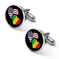 Mali US Flag Funny Cufflinks Shirt Cuff Links Accessories Business Wedding Jewelry Gift for Men Women