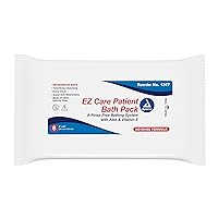 Dynarex 1317 EZ Care Patient Bath Packs, Pre-Moistened Disposable Wet Wipes, No Rinse Cleansing Washcloth with Aloe Vera & Vitamin E, For Hospital & Home Use, 8x8