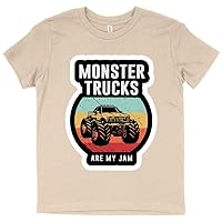 Monster Trucks are My Jam Kids' T-Shirt - Funny Truck Tee Shirt - Vintage T-Shirt