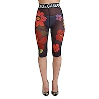 Dolce & Gabbana Black Floral Leggings Stretch Waist Pants IT42|M