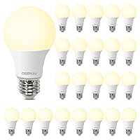 A19 LED Light Bulbs, 60 Watt Equivalent LED Bulbs, Soft White 2700K, 800 Lumens, E26 Standard Base, Non-Dimmable, 8.5W Warm White LED Bulbs for Bedroom Living Room, 24 Pack