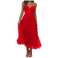 Womens Prom Dress 2024 Shapewear Spaghetti Strap Long Tulle Formal Gowns Sexy Flowy Evening Cocktail Party Corset Dress