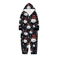 New Year Pajamas for Family 2022 Matching Parent Child Family Holiday Pajamas Set Printed Hooded Pajamas Zipper