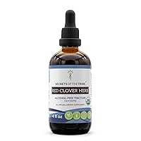 Red Clover Herb USDA Organic Tincture | Alcohol-FREE Extract, High-Potency Herbal Drops| Made from 100% Certified Organic Red Clover Herb (Trifolium Pratense) Dried Leaf and Flower (4 FL OZ)