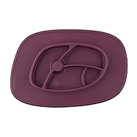 Bazzle Baby Anchor Silicone Suction Plate and Mat, BPA Free, Divided Sections, 3 to 36 Months (Cranberry)