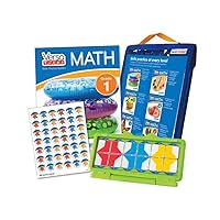 VersaTiles Math Practice Take Along Set for First Grade, Self-Checking Workbook System, 64 Pages with Case Included, Early Math, Math Books, 1st Grade Math Workbook, Homeshool Supplies