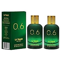 La French 0.6 Perfume Combo for Men | 100ml + 100ml Eau De Parfum | Long Lasting Luxury Fragrance Set | Premium Scent | Perfume Gift Set (Pack of 2)