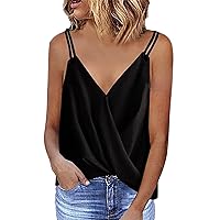 XJYIOEWT Crop Tops for Women Womens Loose Tank Tops Fancy Spaghetti Strap Sleeveless Tank Top Ladies Sexy Deep V Neck V