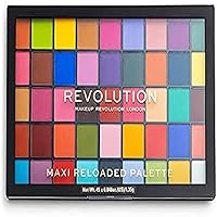 Makeup Revolution Maxi Reloaded Palette, Eyeshadow Palette, 45 Highly Pigmented Matte Shades, Monster Mattes, 1.35g Great Holiday Gift