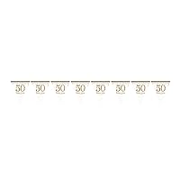 Amscan Sparkling Golden 50th Anniversary Prismatic Pennant Bunting Banner