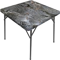 Marble Square Fitted Tablecloth, Marble Style Texture, Elastic Edge, Suitable for Kitchen Party Picnic, Fit for 62
