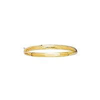 Finejewelers 14 Kt Yellow Gold 5.5 inch wrist Bright Cut Florentine Bangle with Clasp