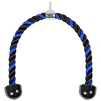 Yes4All Deluxe Tricep Rope Cable Attachment, 27 & 36 inch with 4 Colors, Exercise Machine Attachments Pulley System Gym Pull Down Rope with Carabiner