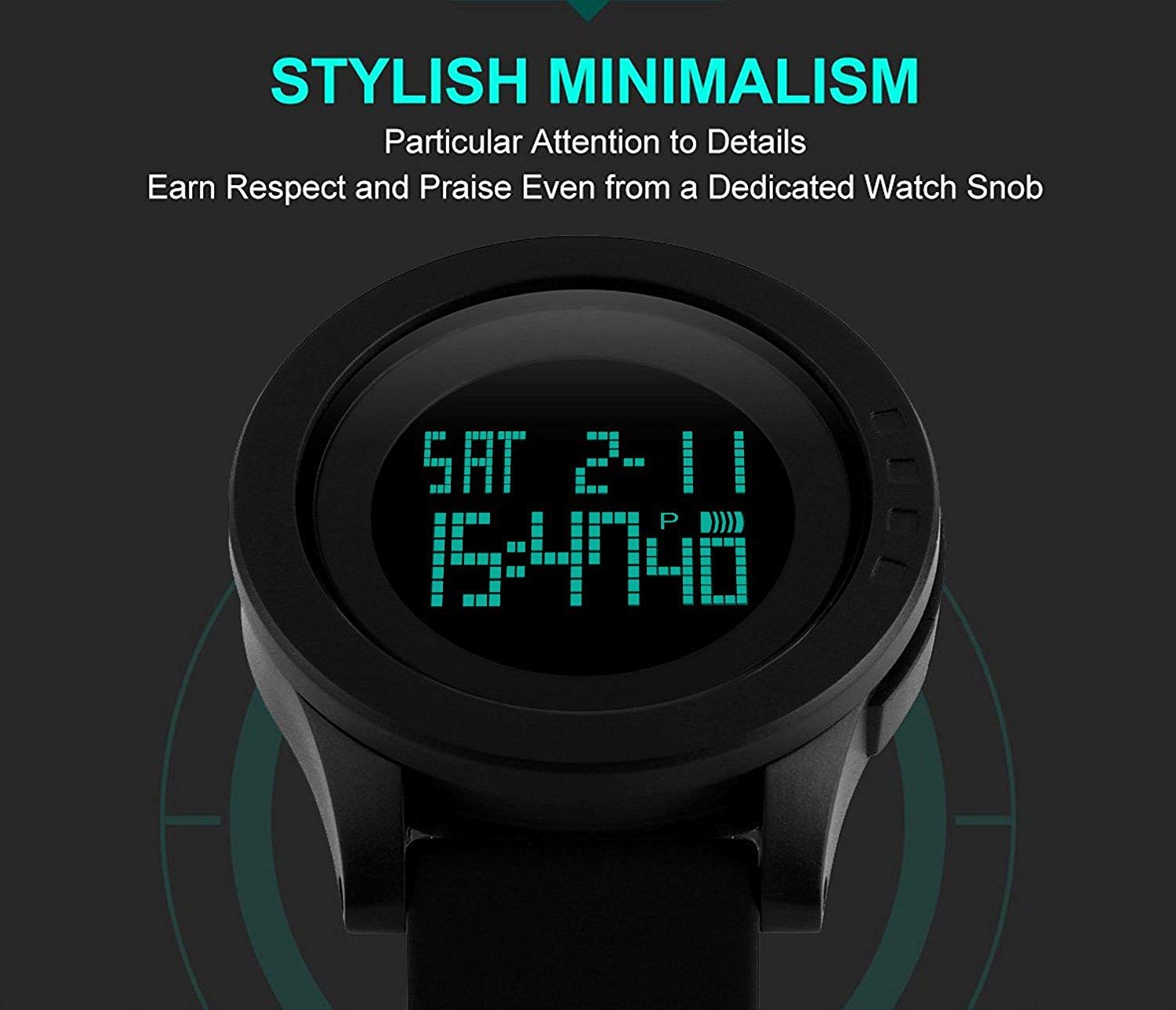 LYMFHCH Men's Digital Sports Watch LED Screen Large Face Electronics Military Watches for Men Waterproof Alarm Stopwatch Back Light Outdoor Army Watch