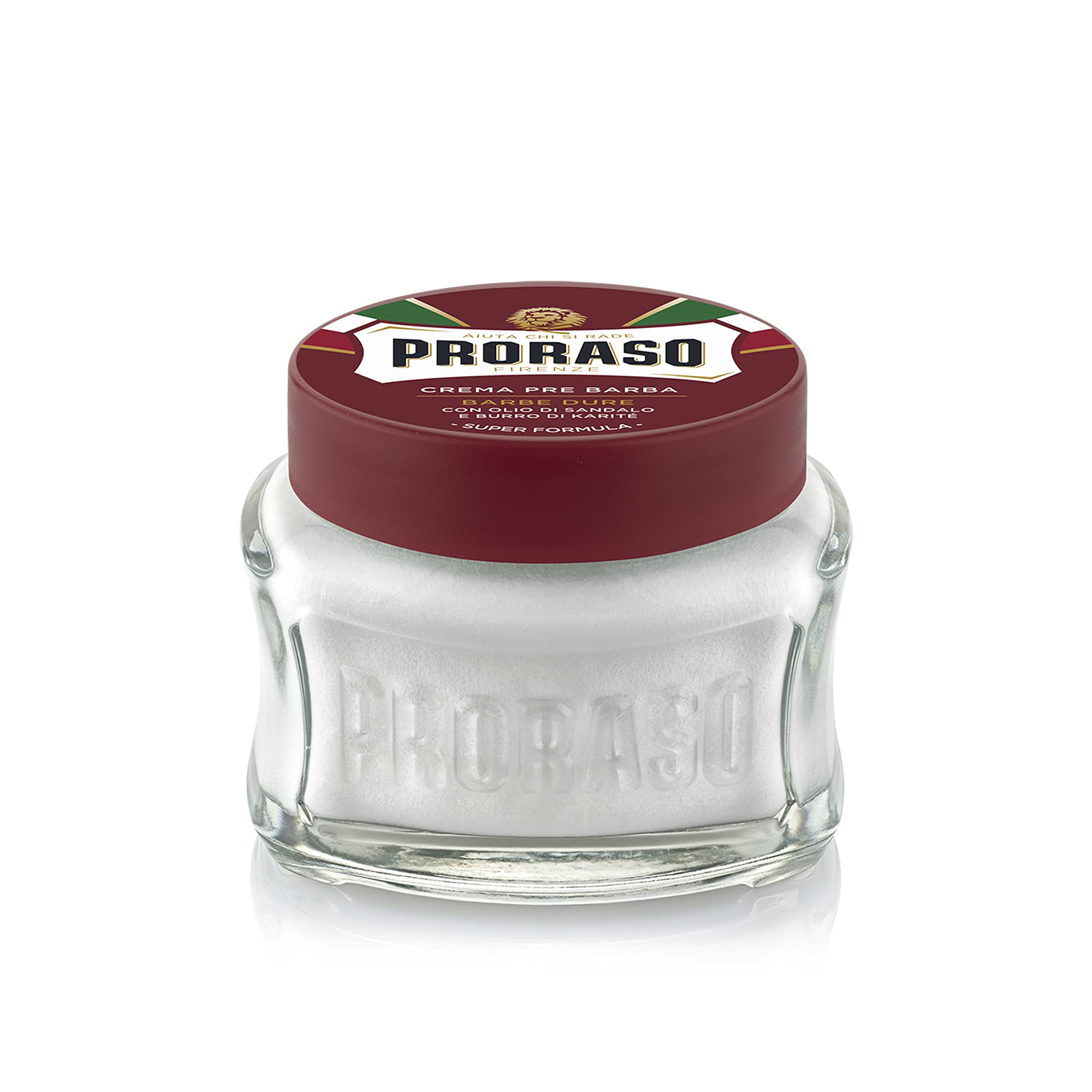 Proraso Pre-Shave Conditioning Cream for Men, Moisturizing and Nourishing for Coarse Beards with Sandalwood Oil, 3.6 oz