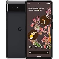 Pixel 6 – 5G Android Phone - Unlocked Smartphone with Wide and Ultrawide Lens - 256GB - Stormy Black