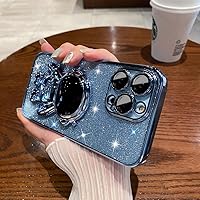 Spevert for iPhone 15 Pro Max Case Luxury Glitter Case with Cute Astronauts Stand [Military Drop Protection] Full Camera Lens Proteciton for Women Men Girls Shockproof Anti-Scratch case 6.7