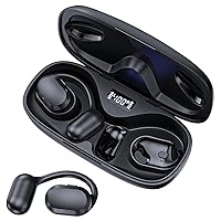 Open Ear Headphones, Open Ear Earbuds, IPX7 Waterproof, Bluetooth 5.3 True Wireless Sports Earbuds with Earhooks, Built-in Mic, 36H Playtime, Crystal-Clear Calls for Running Workout Driving