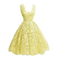 Women's Elegant Floral Lace Evening Gown Cap Sleeve Prom Party Dress US18W Yellow