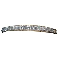 Unisex 14K White Gold Finish Sterling Silver 10cttw Emerald Brilliant Cut Cubic Zirconia Tennis Bracelet 7