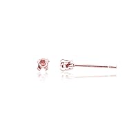 10K Rose Gold 3mm Round 4-Prong Stud Finding (Pair)