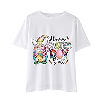 Boys Size Large Easter Day Letters Prints Shirts Toddler Girl Boys Short Sleeve Bunny T Shirt Basketball Sleeve