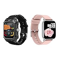 Military Smart Watches for Men (Answer/Dial Call) 100 Days Use Tactical Rugged IP69k Waterproof Titanium Smartwatch for Android iOS Phones Outdoor Watch Fitness Tracker Watch with Heart Rate