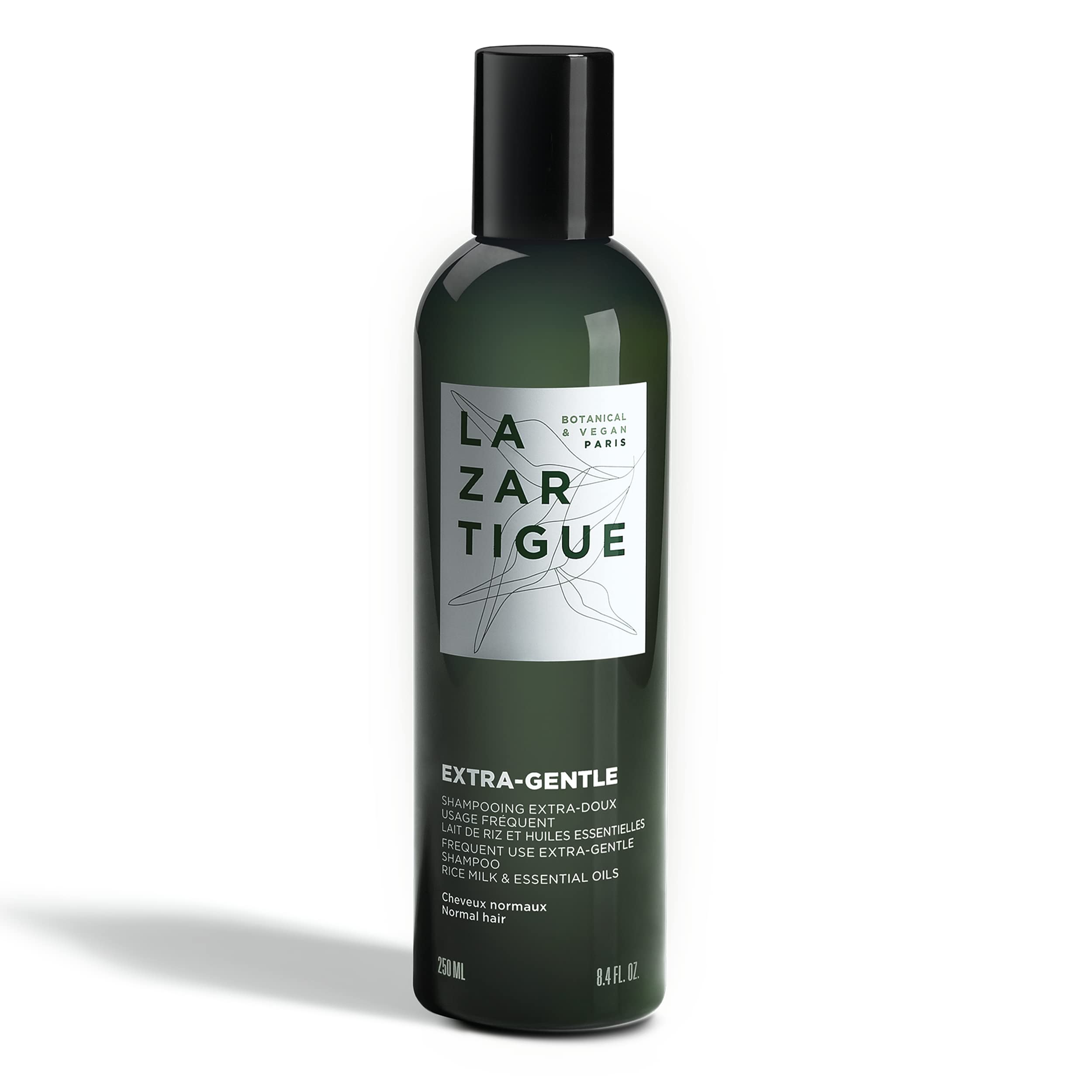 Lazartigue Extra-Gentle Shampoo, Frequent Use Extra-Gentle Shampoo, Cleanses Hair, Gentle on Scalp, Leaves Hair Soft, Supple and Shiny, Perfect for Everyday Usage