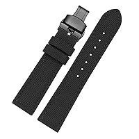 YANLITIAN Canvas Leather Bottom Watch Band Replacement Compatible With Tissot For Seiko Nylon Strap Compatible With TIMEX Watch Accessories 18mm 20mm 21mm 23mm Suit