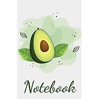 Notebook: Avocado notebook with 100 lined pages 6” x 9” perfect for everyday use | A journal with perfectly spaced lines to leave plenty of room for writing | Avocado composition notebook