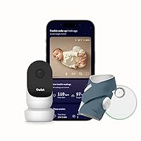 Owlet Dream Duo 2 Smart Baby Monitor - 1080p HD Video Baby Monitor with Dream Sock - Baby Foot Monitor and Sensor Tracks Heartbeat and Oxygen Levels in Infants and Newborns