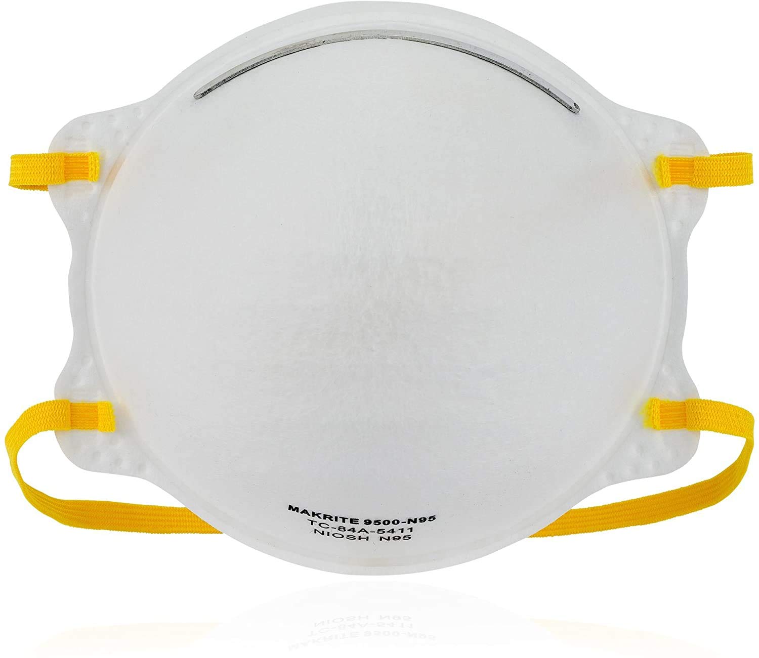 TITAN PROTECT NIOSH Certified MAKRITE 9500-N95 Pre-Formed Cone Particulate Respirator Mask, M/L Size (Pack of 20 Masks)