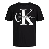 Boys' Short Sleeve Logo Crew Neck T-Shirt, Soft, Comfortable, Relaxed Fit