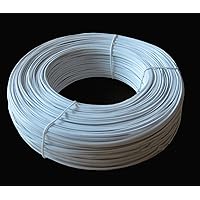 590 Feet/180M White Aluminum Wire 12 Gauge/2mm Bendable Anodized Metal Wire for Sculpting,Jewelry Making, Armature Making, Wire Weaving and Wrapping,Crafting