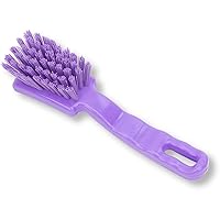 SPARTA 41395EC68 Plastic Scrub Brush, Detail Brush, Kitchen Brush With Hanging Hole For Cleaning, 7 Inches, Purple, (Pack of 6)