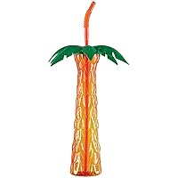 Palm Tree Jumbo Plastic Cup, 20 oz. - 1 Count | Vibrant, Extra Large Drinkware, Perfect for Pool Parties and Tropical Get-Togethers