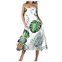 Women's Sundresses, Lotus Collar Smocked Short Sleeve Sundress Blouson Ruched Bodycon Long Maxi Dresses