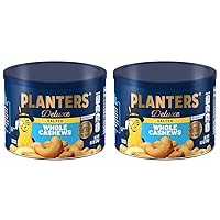 PLANTERS Deluxe Whole Cashews, 8.5 oz Canister (Pack of 2)