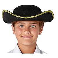Forum Novelties Child's Deluxe Tri Corner Hat, Black